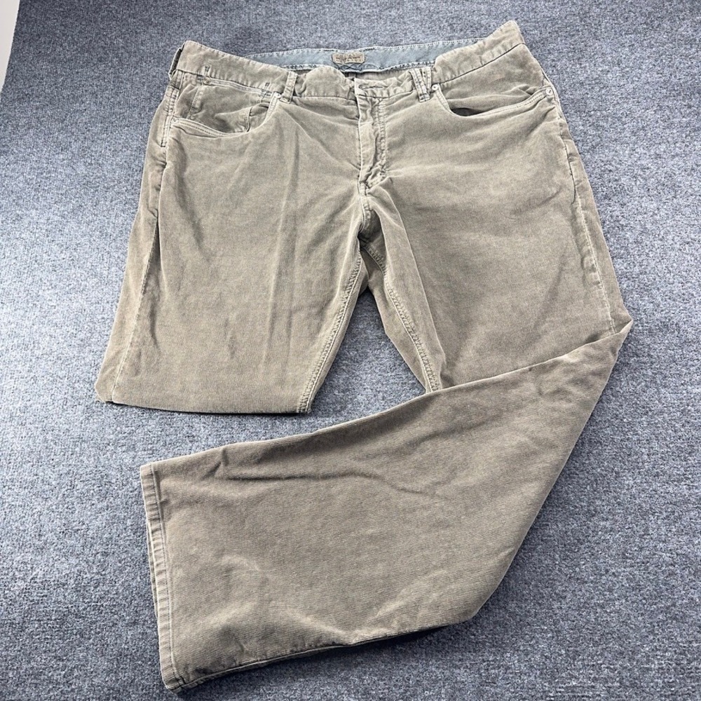 Tommy Bahama Mens Corduroy Pants 40x32 Standard Leg Straight Olive Taupe Stretch
